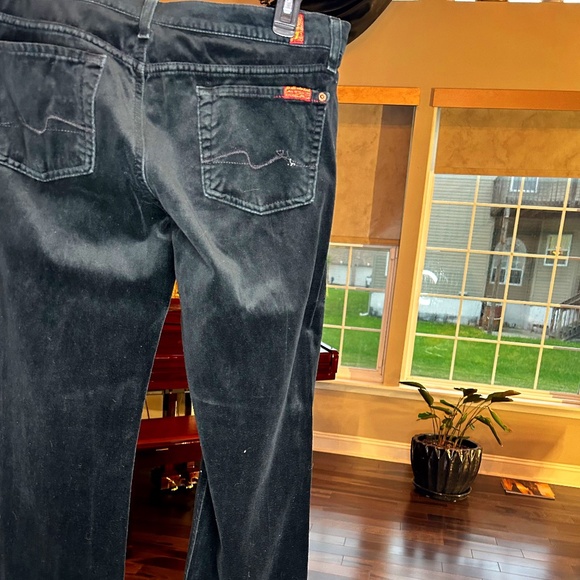 BLACK CORDUROY 7 SEVEN FOR ALL MANKIND - Picture 1 of 3